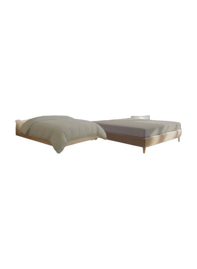 PIZUNA Pure Combed Cotton GCC King Duvet Cover 220x240 cm Silver, 400 Thread Count Cool Breathable 100% Long Staple Cotton Sateen Weave Quilt Cover with 2 Pillowcases (Silver Bedding Set) & Pure Combed Cotton Fitted Bedsheet King Size 180x200 cm Silver, 400 Thread Count Cool Luxury Soft 100% Long Staple Cotton Sateen Weave, 40cm Deep Pocket Sheet (Fitted Sheet -1PC) Bundle - Image 1
